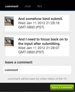 comment view mockup
